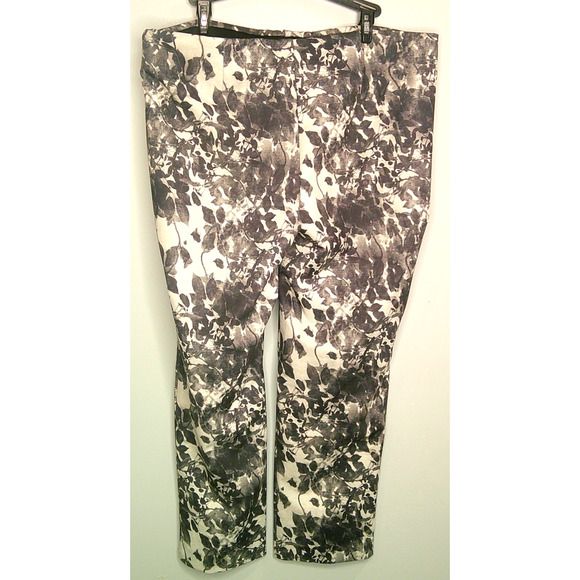 Chico's Fabulously Slimming Ponte Slim Ankle Pants Textured Twigs Graphite Gray - Picture 4 of 9